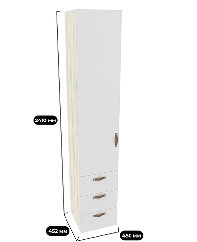 Шкаф однодверный с ящиками L223