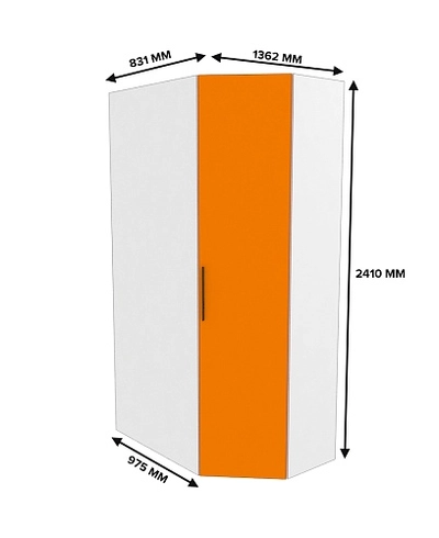 Шкаф угловой L209.44 L/R