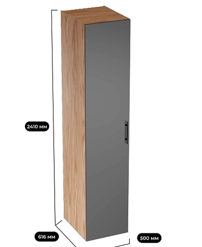 Шкаф 1 дверный широкий L221.60-1