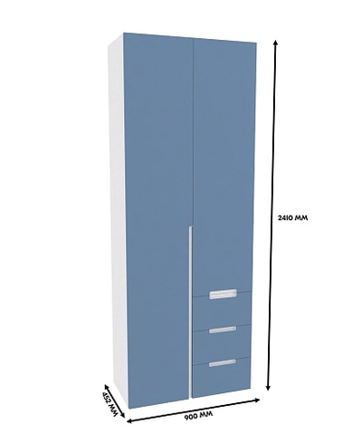 Шкаф комбинированный, фасады в эмали LE215 L/R
