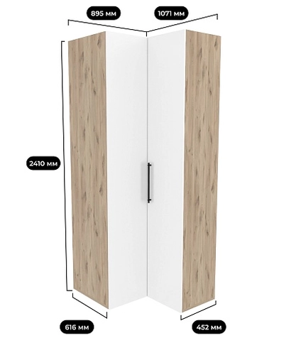 Шкаф угловой LG-207 L/R