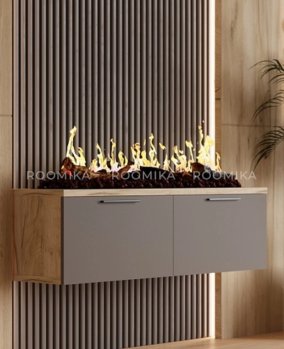 Тумба ТВ напольная с электрокамином LG548.351