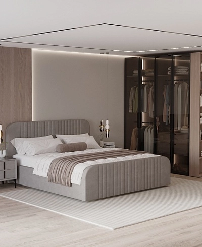 Шкаф для спальни с двумя ящиками и штангой с подсветкой R210.60-2