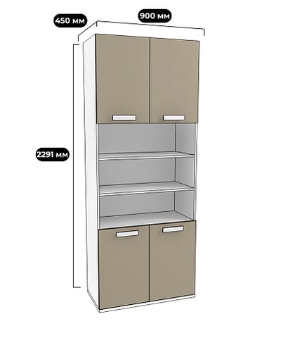 Шкаф двухдверный, книжный E214