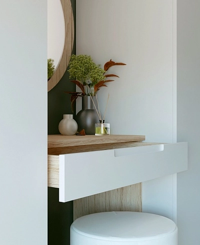 Туалетный столик, фасады в эмали LE700