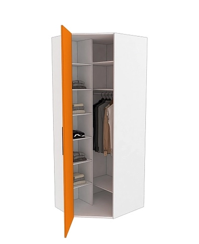 Шкаф угловой разносторонний L218 L/R