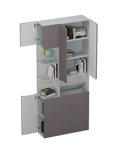 Шкаф с нишей с подсветкой, фасады в эмали LE212.3-90