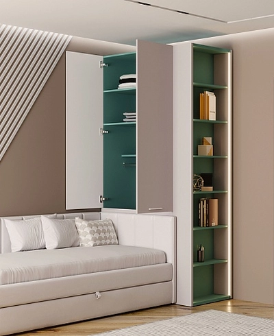 Шкаф двухдверный с фальш стенкой LG212