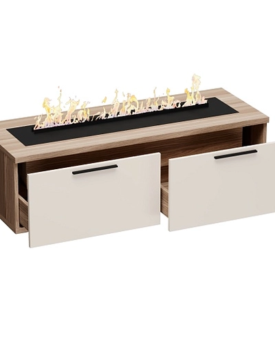 Тумба ТВ напольная с электрокамином L548.451