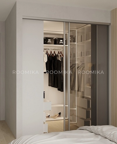 Гардеробная система без фасадов Элементис 8