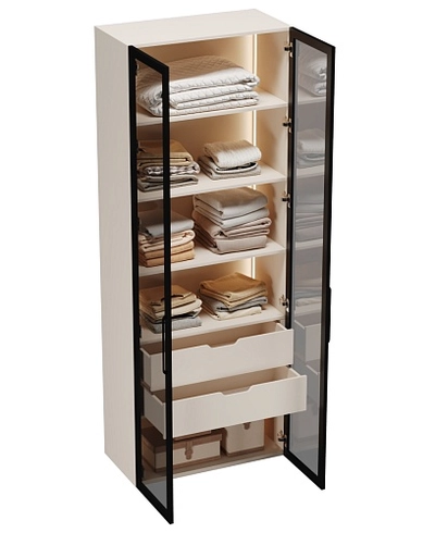 Шкаф с встроенными ящиками с подсветкой R214.2