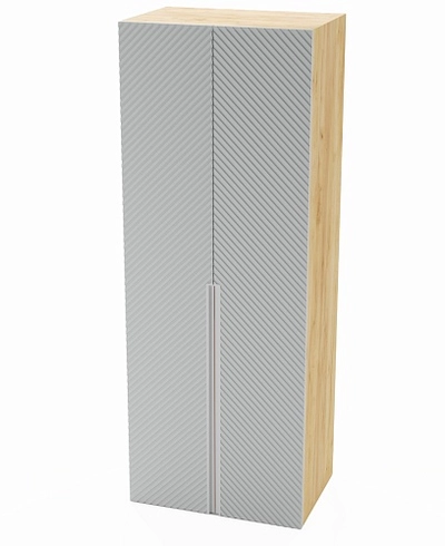 Шкаф 2 дверный, фрезерованные фасады в эмали LE210.60-1