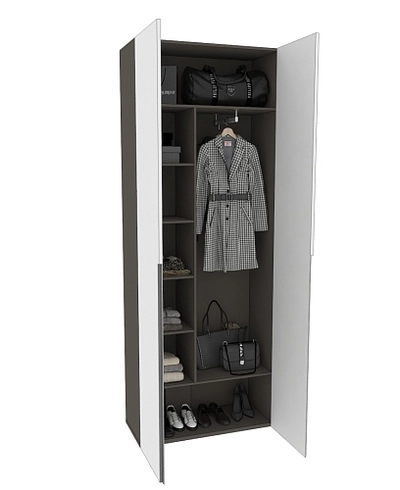 Шкаф двустворчатый, фасады в эмали LE-210.40-4