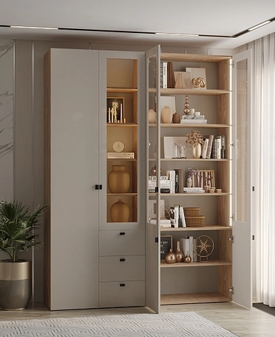 Шкаф книжный с подсветкой LG214S