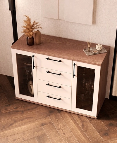 Комод со стеклянными полками P707.1