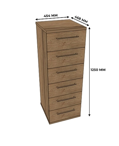 Комод высокий 5 ящиков C-705