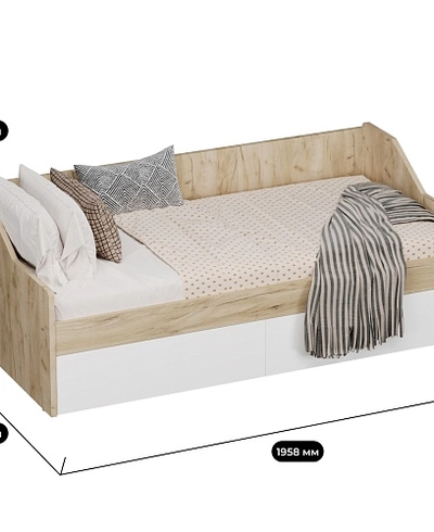 Кровать односпальная L902.190, 90x190