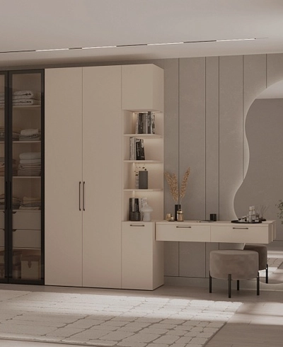 Шкаф с встроенными ящиками с подсветкой R214.2