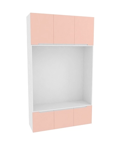 Шкаф с нишей и сидушкой, фасады в эмали LE412.44