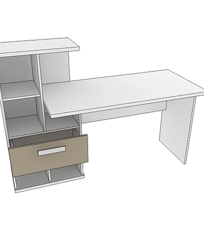 Рабочий стол со встроенным стеллажом HOF421
