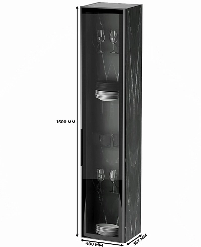 Шкаф навесной стеклянный R331.2