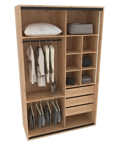 Шкаф-купе ХG166.60-1, профиль INTEGRO, фасад МДФ/стекло прозрачное