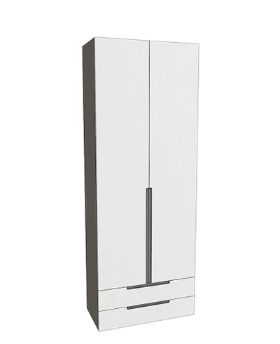 Шкаф 2 дверный с ящиками, фасады в эмали LE211.44