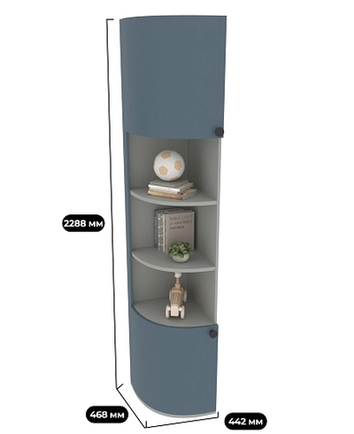 Шкаф завершающий узкий  с нишей P233.2 L/R