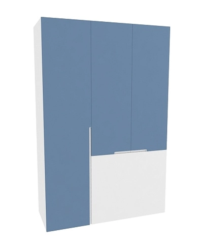 Шкаф двухдверный с фальш-стенкой и раздвижжными дверьми, фасады в эмали LE205 L/R