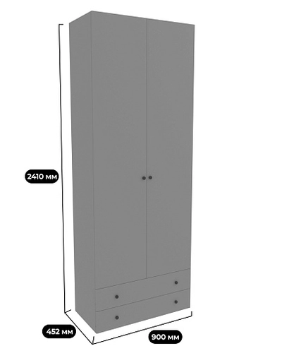 Шкаф двухдверный с ящиками L211.44