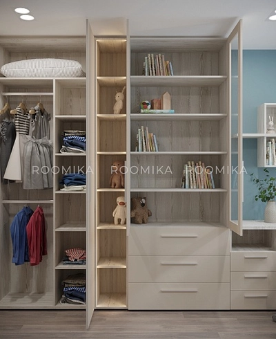 Cтеллаж открытый глубокий L233.44 с подсветкой