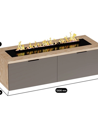 Тумба ТВ напольная с электрокамином L548.450