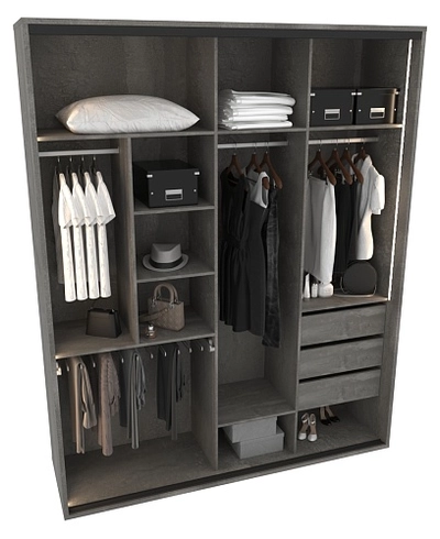 Шкаф-купе ХG216.60-4, профиль INTEGRO, стекло Сатинато белое, с подсветкой