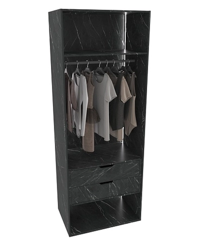 Шкаф для спальни с двумя ящиками и штангой с подсветкой R210.60-2