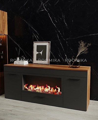 Тумба ТВ напольная с электрокамином L547