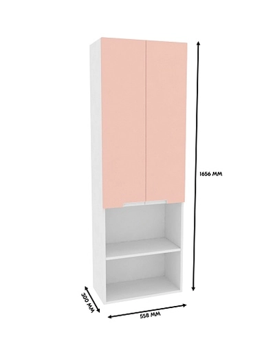 Стеллаж настольный, фасады в эмали LE332
