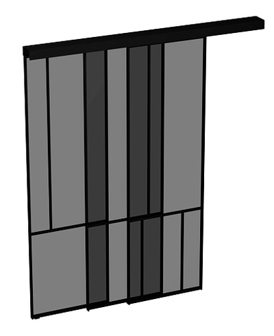 Раздвижная перегородка-купе, стекло Титан GRACE 17