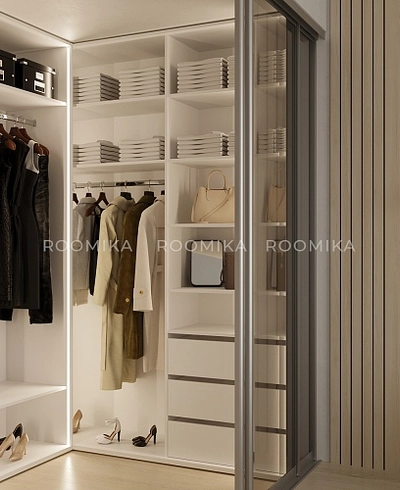 Гардеробная система без фасадов Элементис 8