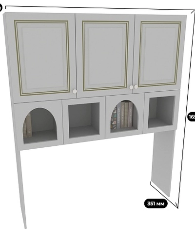 Надставка на стол с фигурными вставками A814