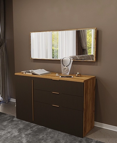 Комод с фрезерованными фасадами в эмали LE706 L/R