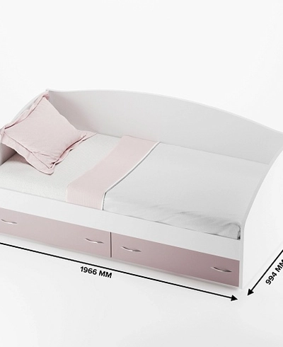 Кровать односпальная с ящиками P902N, 90x190