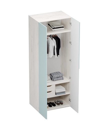 Шкаф 2 дверный, фасады в эмали LE210.60-2