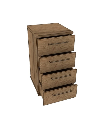 Комод узкий 4 ящика C-704