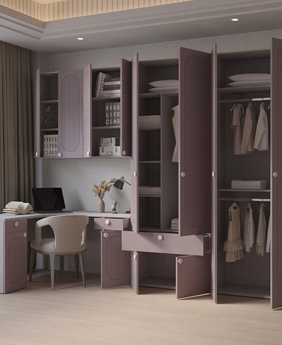 Cтол угловой равносторонний, фрезерованные фасады в эмали LE716