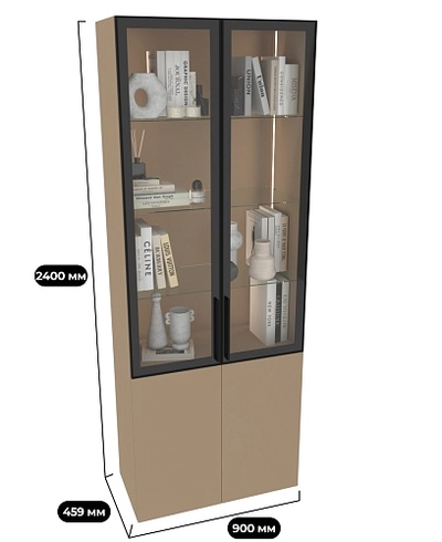 Шкаф двустворчатый с подсветкой R219.1