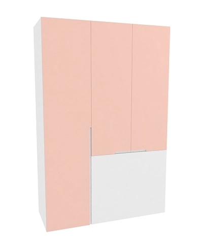 Шкаф двухдверный с фальш-стенкой и раздвижжными дверьми, фасады в эмали LE205 L/R