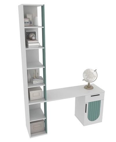 Стол-стеллаж, фрезерованные фасады в эмали LE403.44 L/R