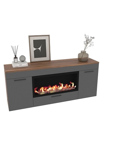 Тумба ТВ напольная с электрокамином L547