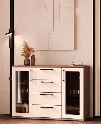 Комод со стеклянными полками P707.1