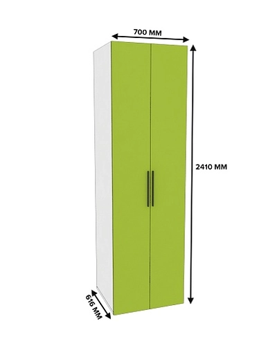 Шкаф двухдверный со штангой L243.60